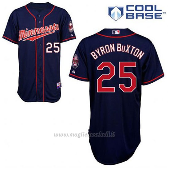 Maglia Baseball Uomo Minnesota Twins Byron Buxton 25 Blu Blu Alterner 1ªCool Base